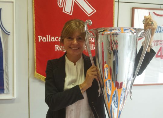 Maria Licia  Ferrarini  con la Supercoppa Italiana.