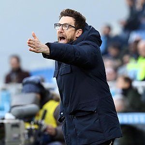 Di Francesco arrabbiato durante la gara (Ansa)