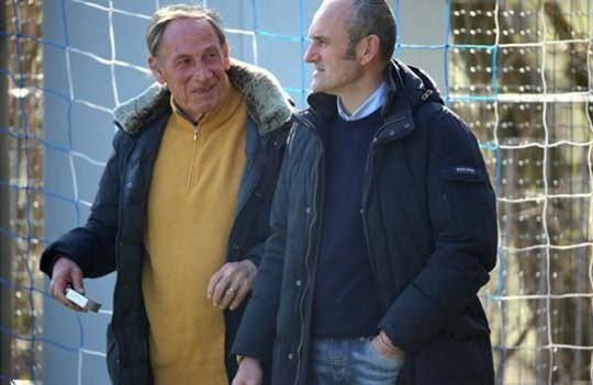 Zdenek Zeman con il suo vice storico Vincenzo Cangelosi (Ansa)