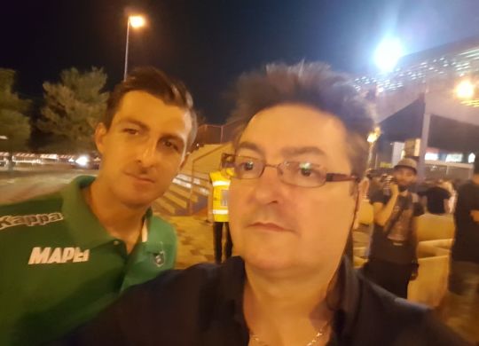 Vanni con Francesco Acerbi, centrale del Sassuolo, da nazionale