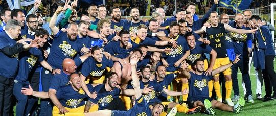 Il Verona festeggia la promozione (Italy Photo Press World Albano Venturini)