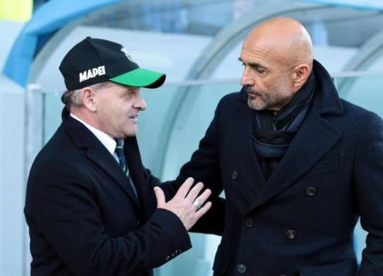 Iachini e Spalletti oggi al Mapei (immagini.quotidiano.net/ansa)